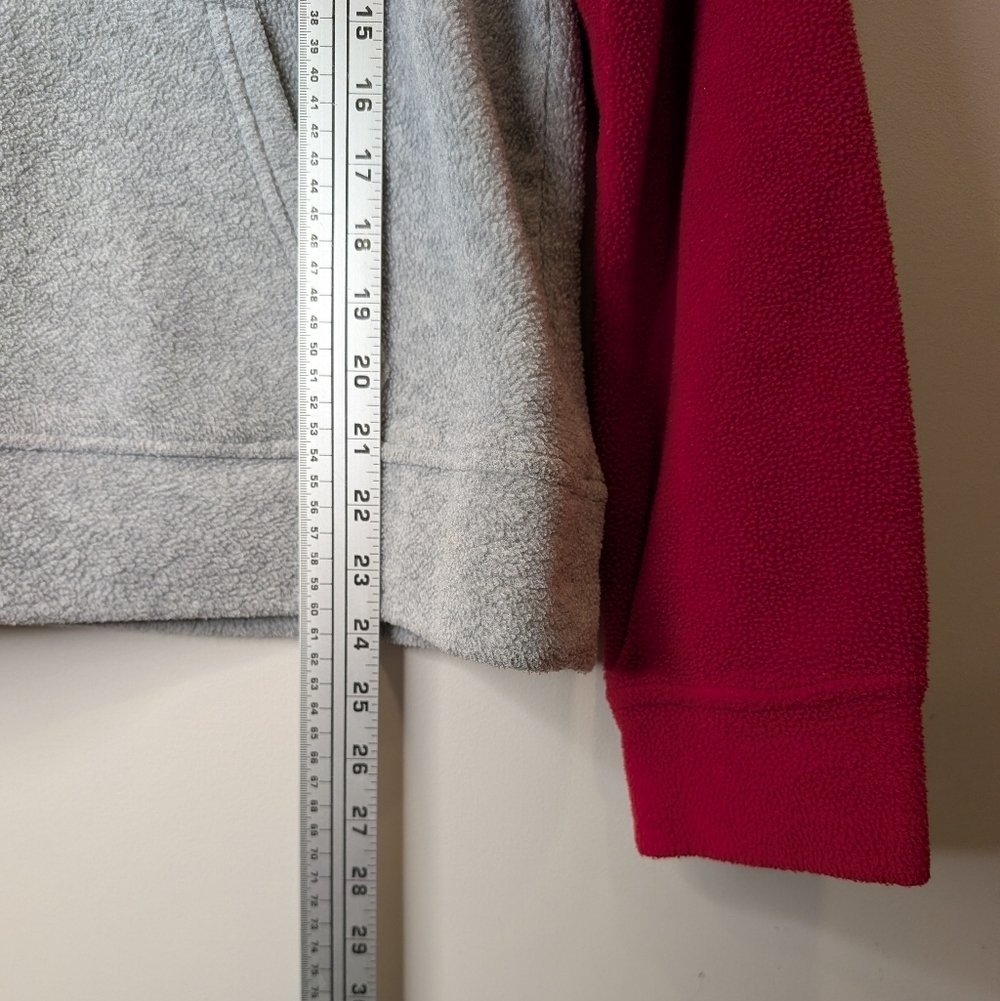 Disney Mickey Mouse Hoodie XL Gray Red Fleece Pullover Sweatshirt - Picture 7 of 8
